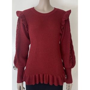 Jessica Simpson Maroon Gemma Knit Sweater